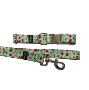 The 'Wildflower in Mint' Lead & Collar Set